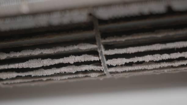 istock Dirty dust dense on squirrel cage fan in air conditioner 1326875045