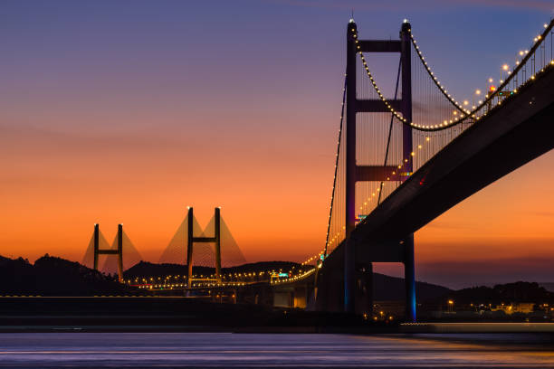 istock Sunset in Tsing Ma Bridge Hong Kong 1326878520