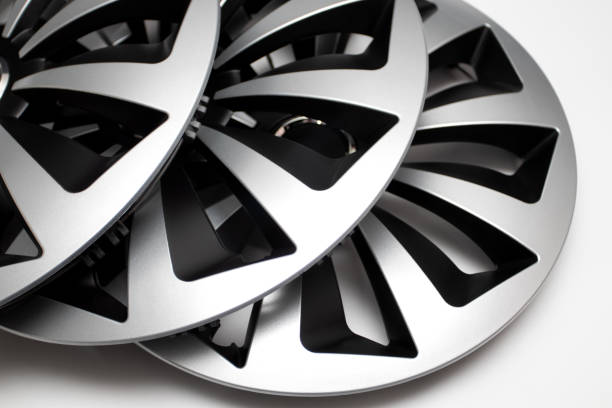 istock Wheel cover caps on white background 1326882981