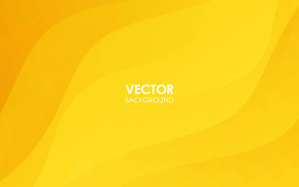 gelber kurvenhintergrund. vektor-illustration. - yellow background stock-grafiken, -clipart, -cartoons und -symbole