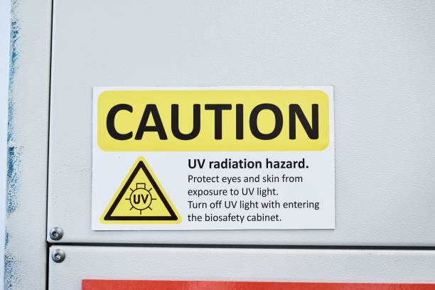 istock Shot of a caution sigh in a lab 1326891060