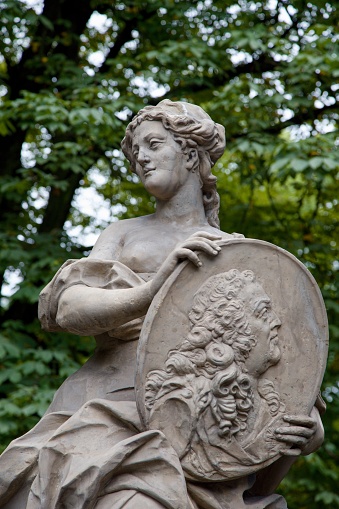 Statue in Saxon Garden in Warsaw