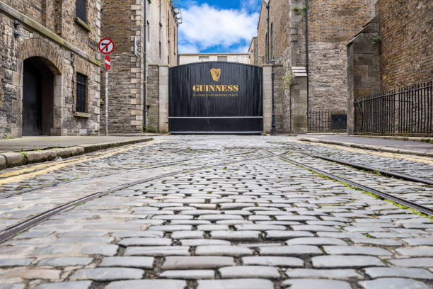 Gate to the Guinness Brewery, Dublin Dublin, Ireland - 03 July 2021: Gate to the Guinness Brewery in the St James Gate Area, Dublin guinness photos stock pictures, royalty-free photos & images