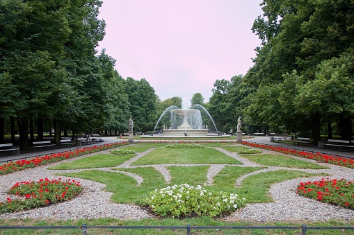 Statue in Saxon Garden in Warsaw
