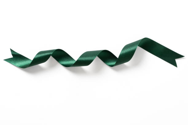 istock A roll green ribbon isolated on white background 1326901757