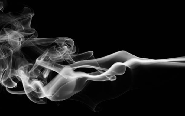 Curly smoke abstract background Curly smoke abstract background black and white color smoke physical structure stock pictures, royalty-free photos & images