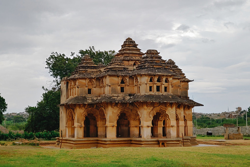 Lotus Mahal pavilion in Royal Center of Hampi, Karnataka, India. Travel concept