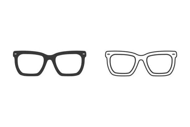 Vector illustration of Glasses icon set vector. Stylish Eyeglasses