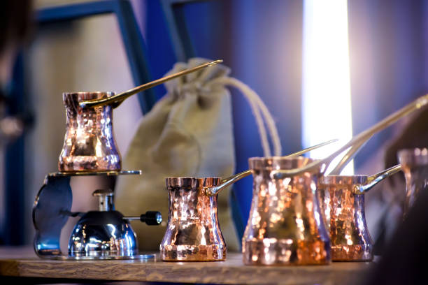 istock Turks for cooking coffee from copper.Shallow depth of field. 1326920508