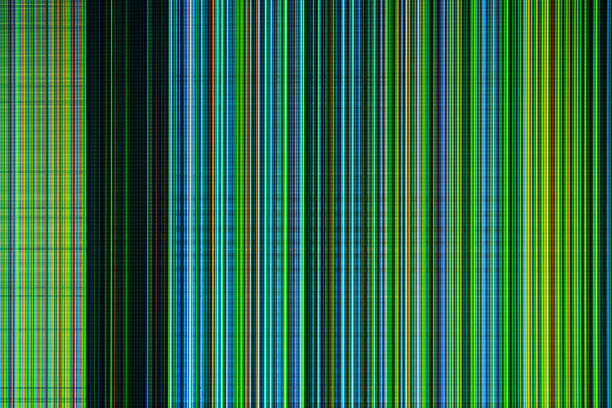 istock Colorful stripes on a broken LCD TV screen 1326924700