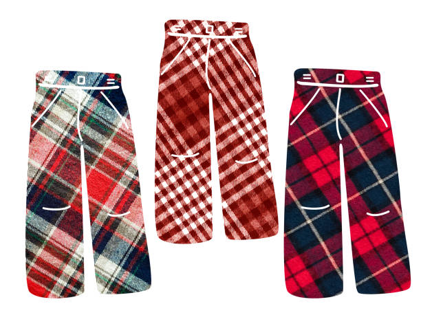istock Checkered trousers. Can be used as stickers, decorative element, magnets, cut out and turned into decorations, used as a figured postcard glued to fabric. 1326925716