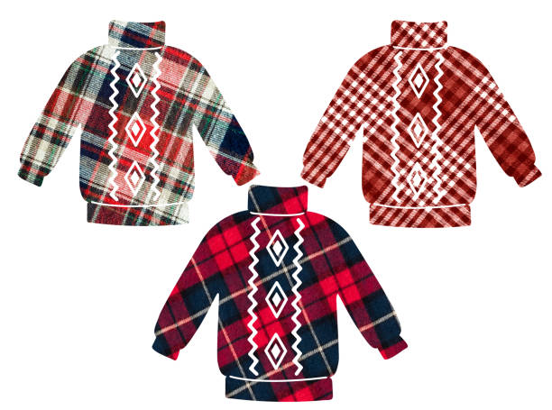 istock Decorative sweater. Can be used as stickers, decorative element, magnets, cut out and turned into decorations, used as a figured postcard, glued to fabric. 1326925724