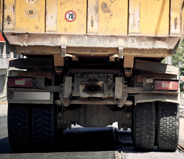 istock Heavy construction truck outdoors for public place reconstruction. 1326925858