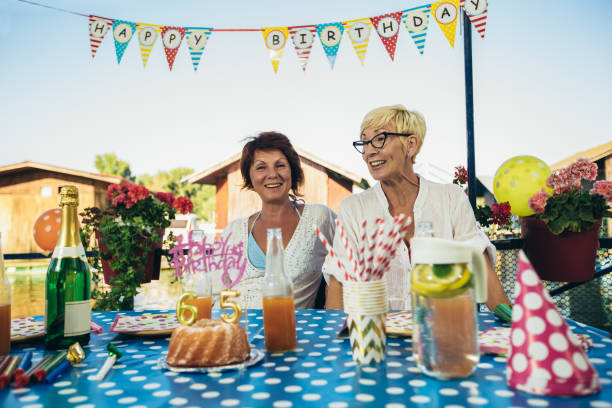 istock Senior people celebrating birthday 1326929878