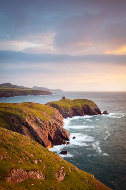 Pembrokeshire coastline Dramatic coastline near Abereiddy in the Pembrokeshire national park, Wales natural pattern pattern nature rock stock pictures, royalty-free photos & images