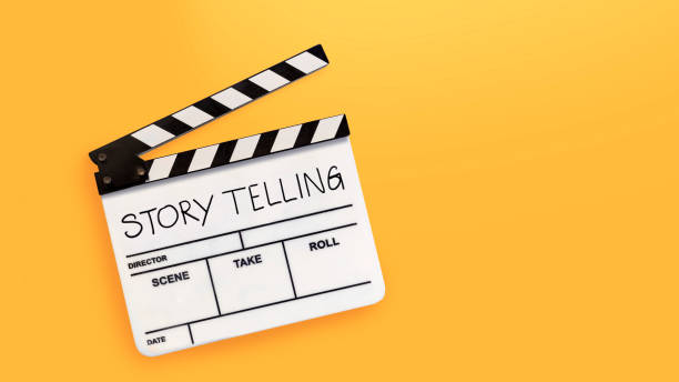 istock Story telling.Text title on film slate. 1326936952
