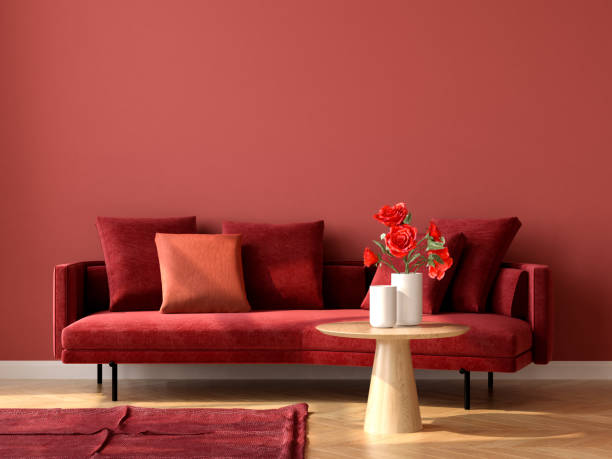 istock Minimalist Interior of modern living room 3D rendering 1326939681