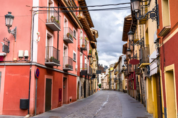 Traditional architecture of Jaca in Aragon, Spain