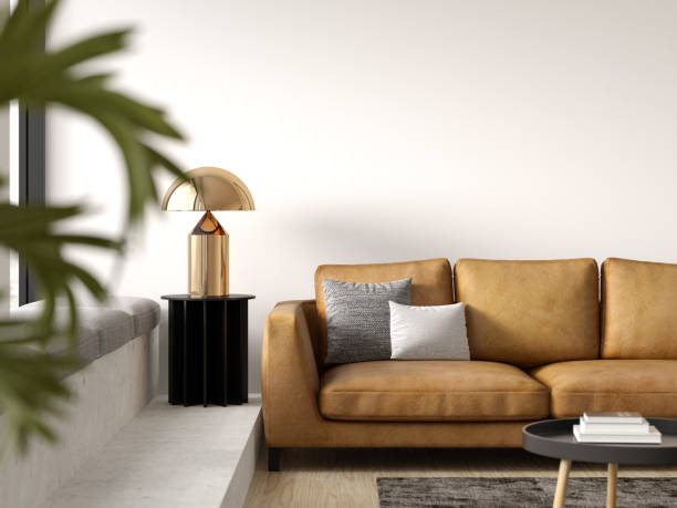 istock Minimalist Interior of modern living room 3D rendering 1326941949