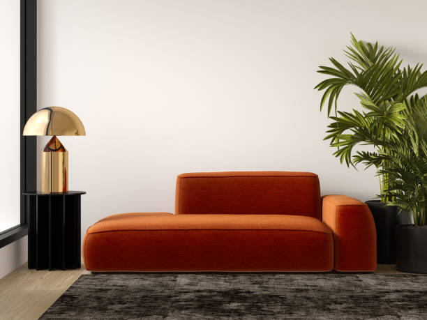 istock Minimalist Interior of modern living room 3D rendering 1326942381