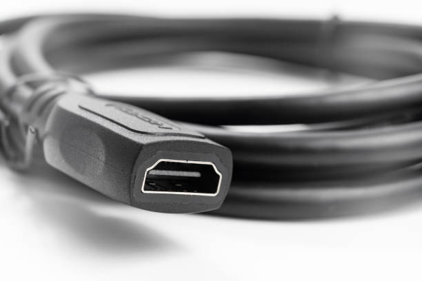 istock HDMI cable, extension cord on white background. 1326943460