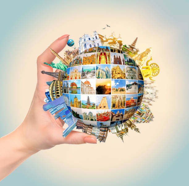 istock World religious and architecture monuments- collage or globe from different religions from Asia, Africa and Europe. 1326944653