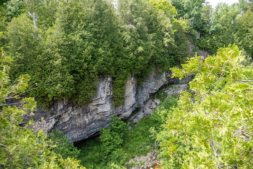 A view of the Elora Gorge wall
