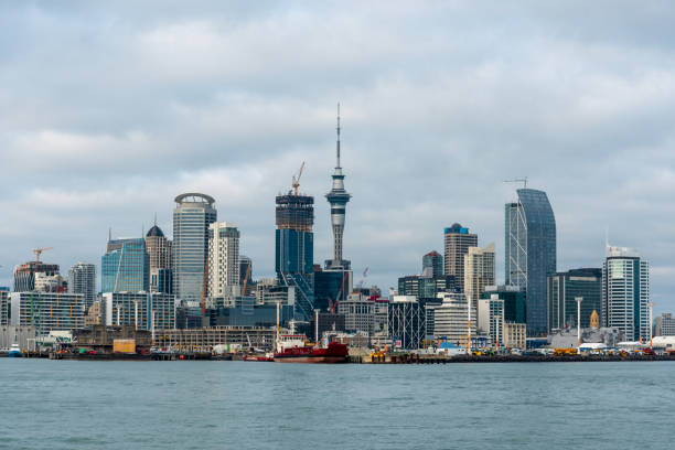 istock Panoramic view of the Auckland skyline from seaside 1326957518