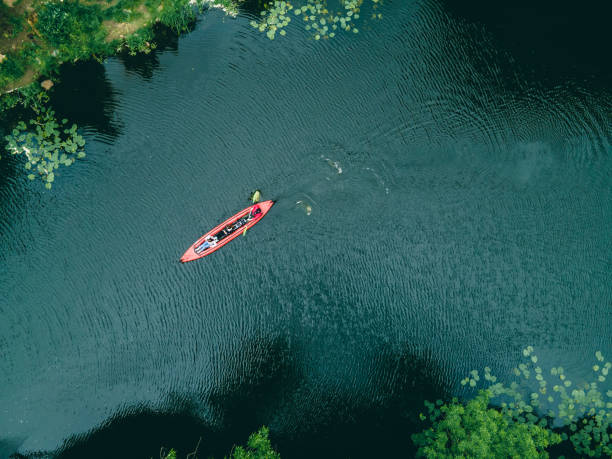istock overhead top view of kayak in canyon 1326964678
