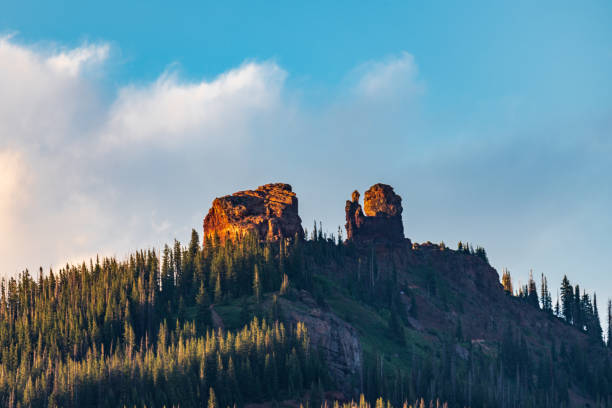 4th of July Sunset on Rabbit Ears Pass Last rays of sunshine on the Rabbit Ears steamboat springs photos stock pictures, royalty-free photos & images
