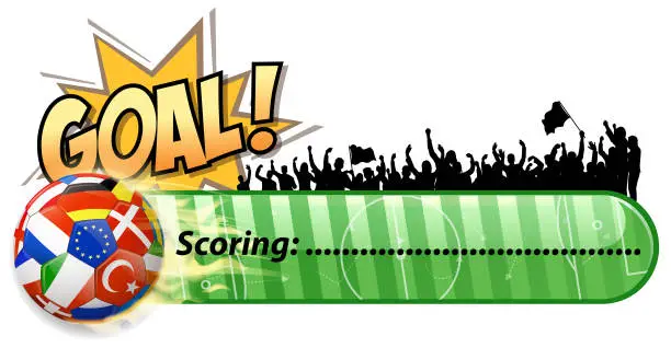 Vector illustration of scoring banner