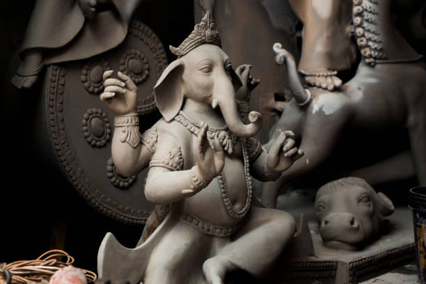 istock Ganesha idol being prepared before Ganesh Festival 1326968888