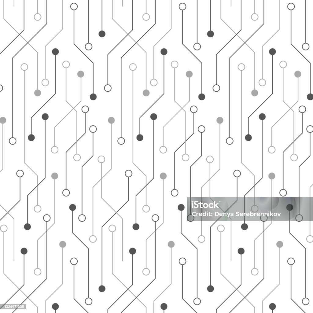 Technical Layout Vector Technical Scheme Vector Pattern In Line Style Stock Illustration ...