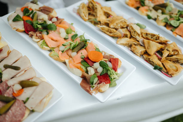 istock Delicious appetizers at a wedding 1326974300
