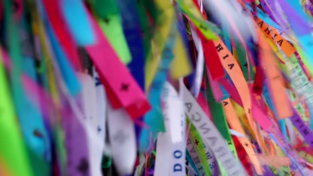 Multi colored ribbons in Salvador, Bahia