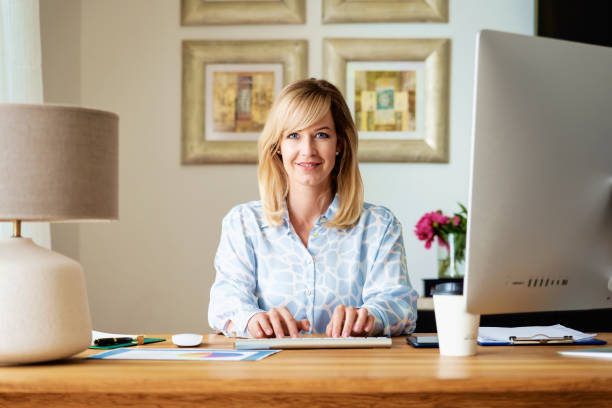 istock Businesswoman working from home 1326974563
