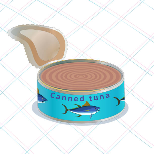 istock Canned fish. Canned tuna. Fish dishes. Tin can with tuna. 1326975745