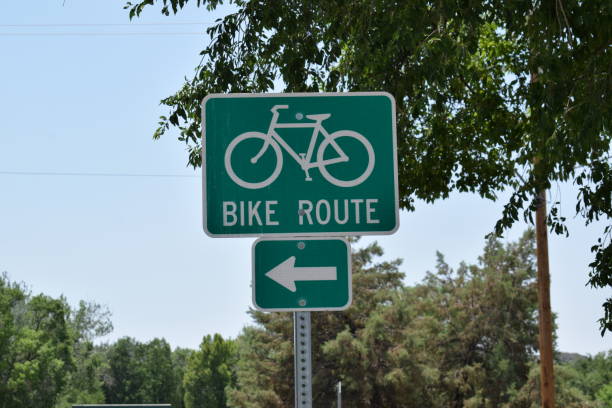 istock Bike Route Sign - Arrow 1326979239