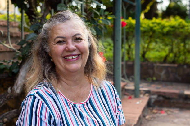 istock Beautiful senior woman smiling 1326981517