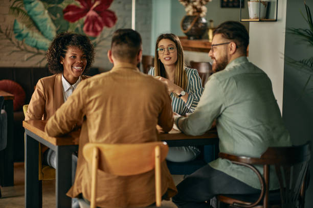 istock Relaxing with friends over fresh cup of coffee 1326990943