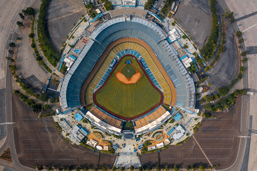 Baseball stadium. Photo taken on July 3, 2021 in Los Angeles , California.