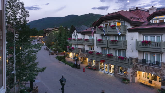 Vail Village Summer Time-lapse Day to Night