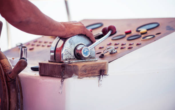 istock vintage control panel of motor boat 1326999011