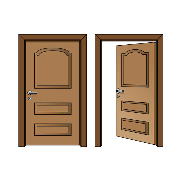 Door Cartoon for Kids This is a vector illustration for preschool and home training for parents and teachers. Door Cartoon for Kids This is a vector illustration for preschool and home training for parents and teachers. building entrance illustrations stock illustrations