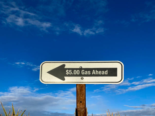 istock $5.00 Gas Ahead Sign 1327014830