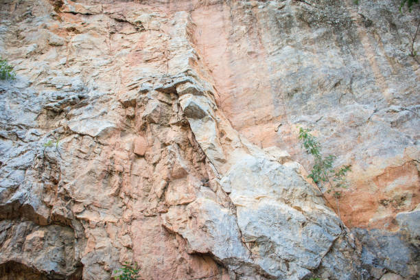 Texture of stone rocks of rock in Tien Shan mountains in Pamir, landscape with rocks for background