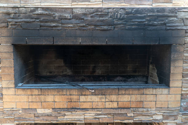 istock Large empty oven in summer restaurant for grilling meat, material is brick 1327025635