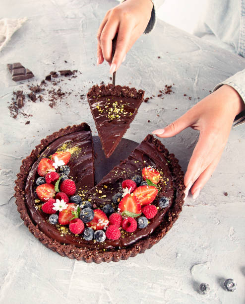 istock Delicious chocolate tart 1327026636