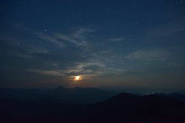 istock Moon rise over Maramures, Carpathian mountains, Ukraine 1327027539