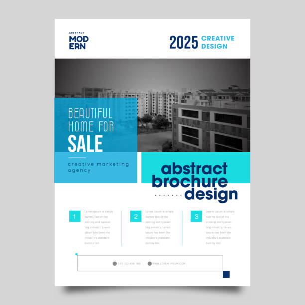 Business brochure template Business brochure template square design and graphic a4 scale newsletter template stock illustrations
